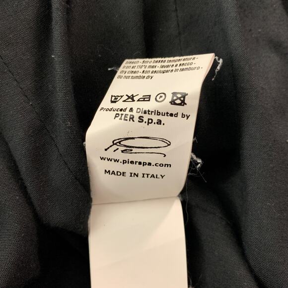 SUPERFINE Size L Black Shimmery Polyester Blend Single Button Sport Coat - Picture 6 of 6